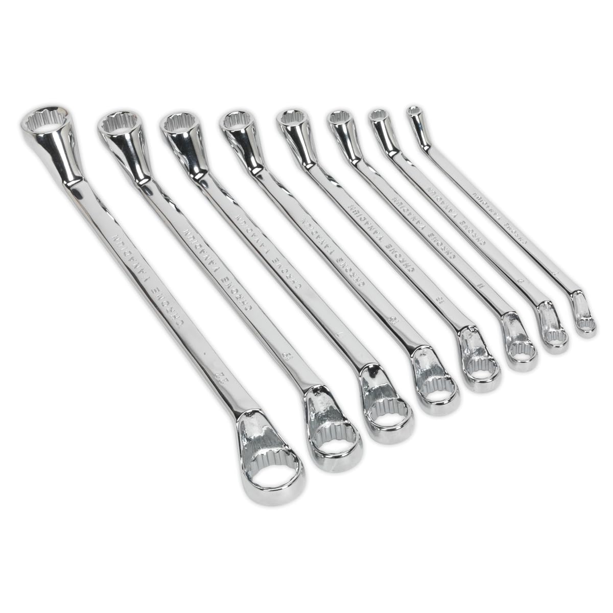 Siegen S0405 8pc Deep Offset Ring Spanner Set - Metric