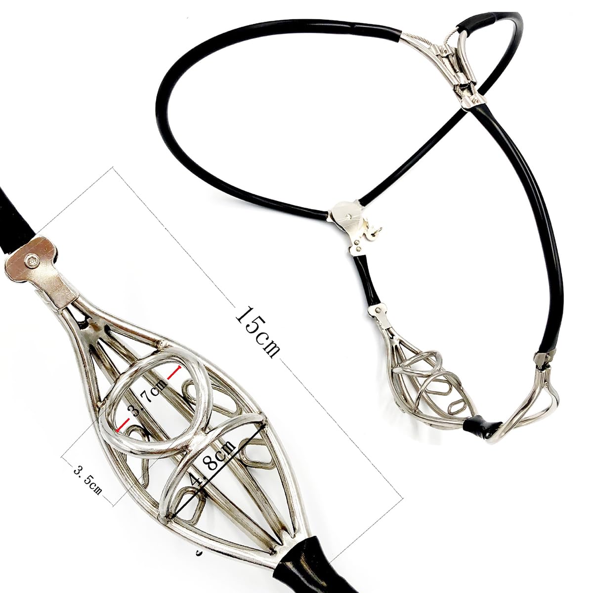 YILUQIFLY Ceinture de chasteté invisible pour homme Cage en acier inoxydable noir 90-110cm BDSM réglable