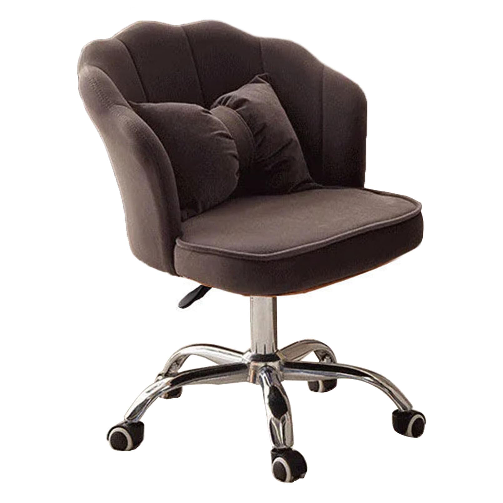 Chaise de bureau en tissu élégant finition soignée et dossier moyen pour intérieur chic