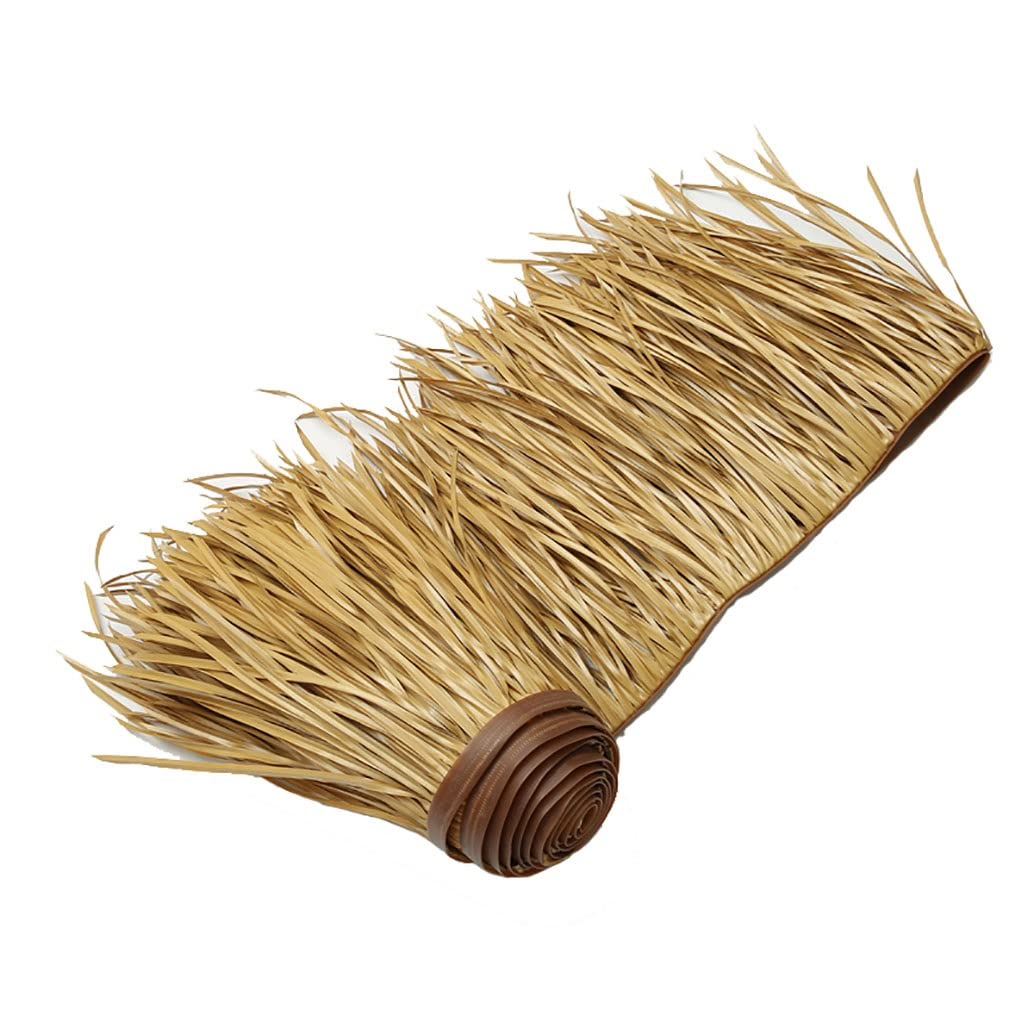 Teja de Paja de Simulación Rollos de Paja de Palma Sintética, Rollo de Hierba para Techos de Paja de 50cm Ancho para Cabañas de Barra Tiki, Patio, Decoración TRO(Size: 0.5x1m,Color: Amarillo c) (Colo
