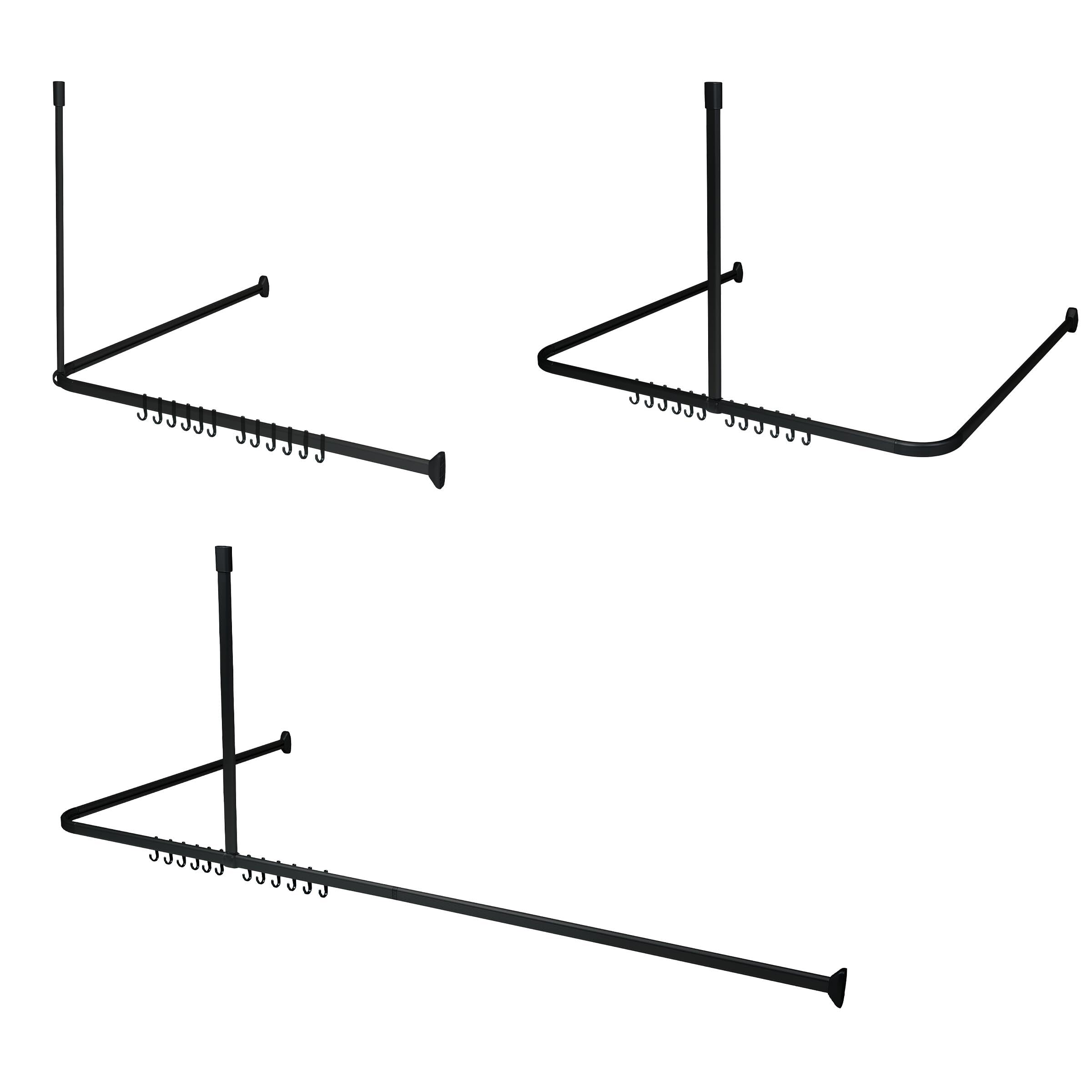 Sealskin Easy Roll Shower curtain rail set 90x90x90 cm Black