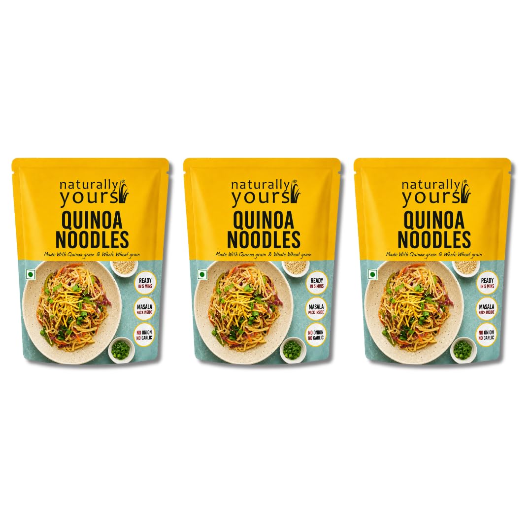 Naturally Yours, Quinoa Noodles, includes Tastemaker, No Maida, Preservative Free, Non-Fried, Vegan, 180g Each/Net Weight 540g (Pack of 3)-image-34