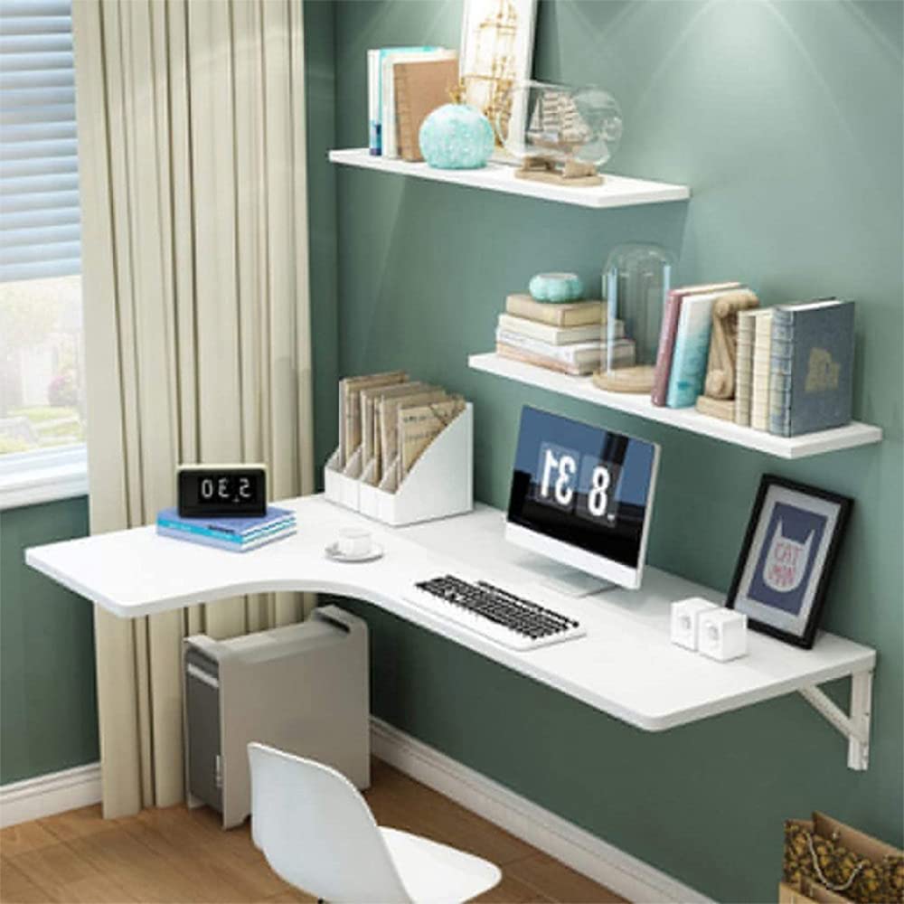 Petits espaces : optimisez vos angles avec ce bureau pliable mural bois