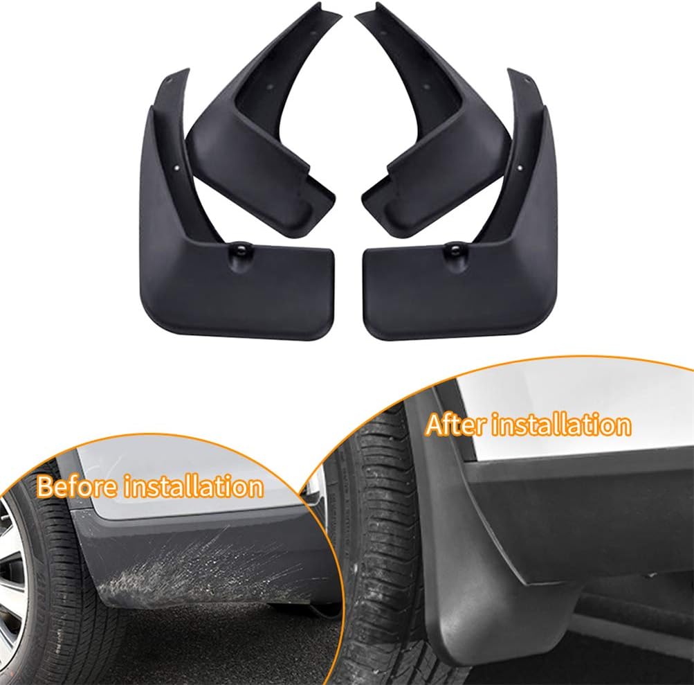 SureKit Car Custom Mud Flaps Splash Guards for Lancer 2003-2007,2008-2011 Fender Flares Mudflaps Mudguards Front and Rear Wheel 4Pcs