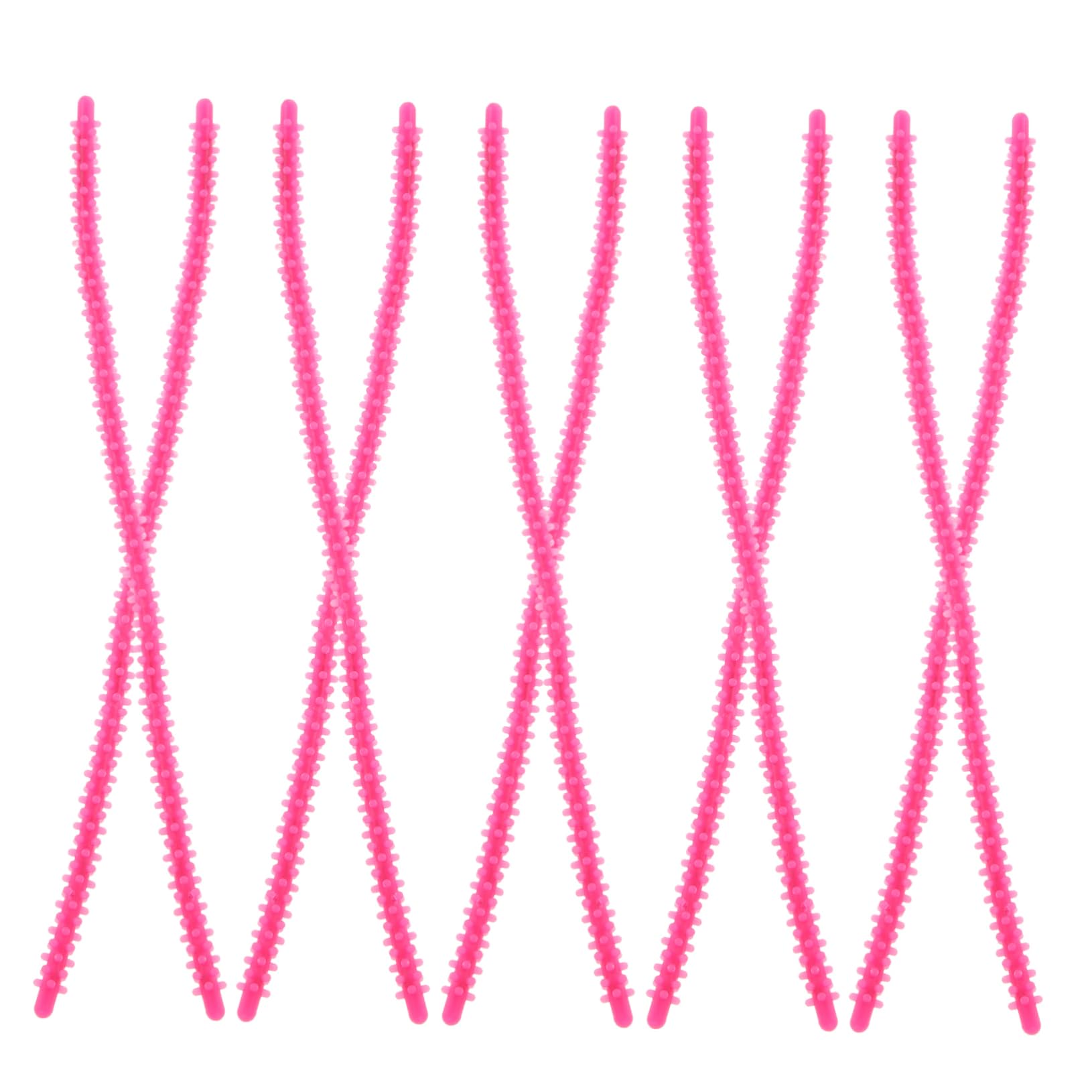 WOONEKY 50 Piezas Bigudíes de Silicona para Rizar Cabello Herramientas de Estilismo de Pelo Rizadores de para Cabello Pequeño Color Rosa