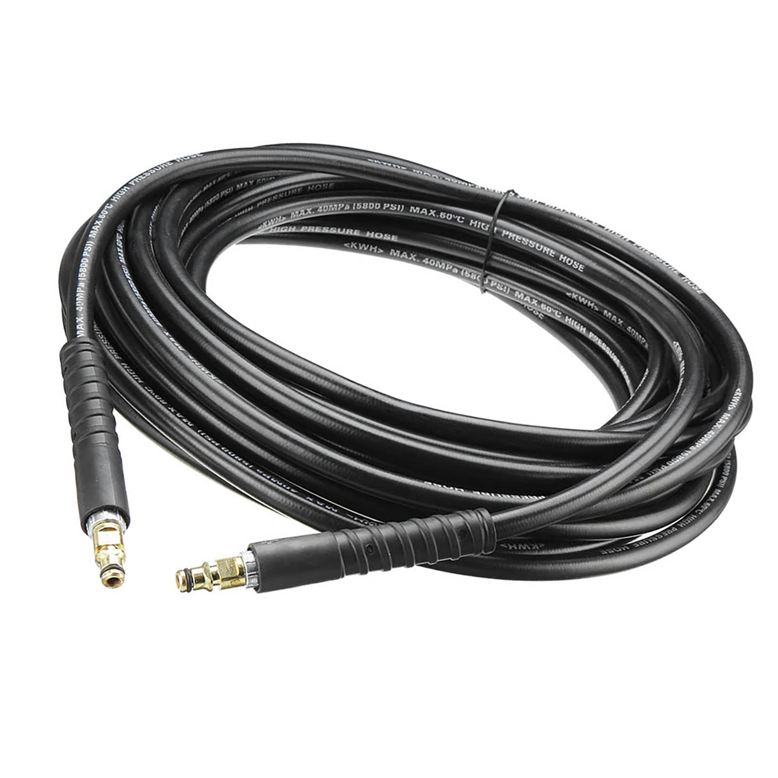 LANRU 15M High Pressure Washer Hose Compatible with Kar-cher K Series K2 K3 K4 K5 K7, Black