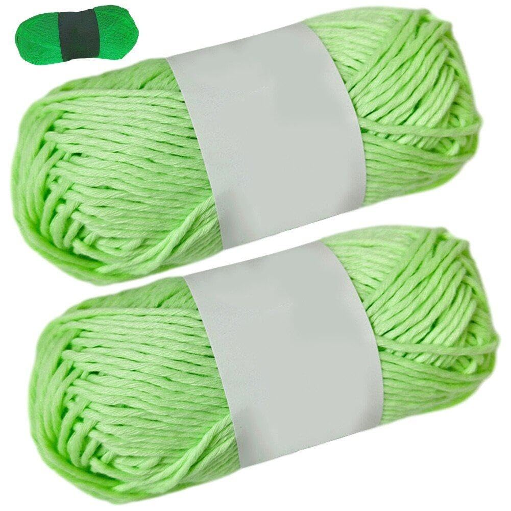 Sanfly Green Luminous Yarn 2 Rolls Glow In The Dark Yarn Luminous Crochet Yarn Diy Knitting Crocheting Wool Yarn Sewing Supplies For Scarf Clothes