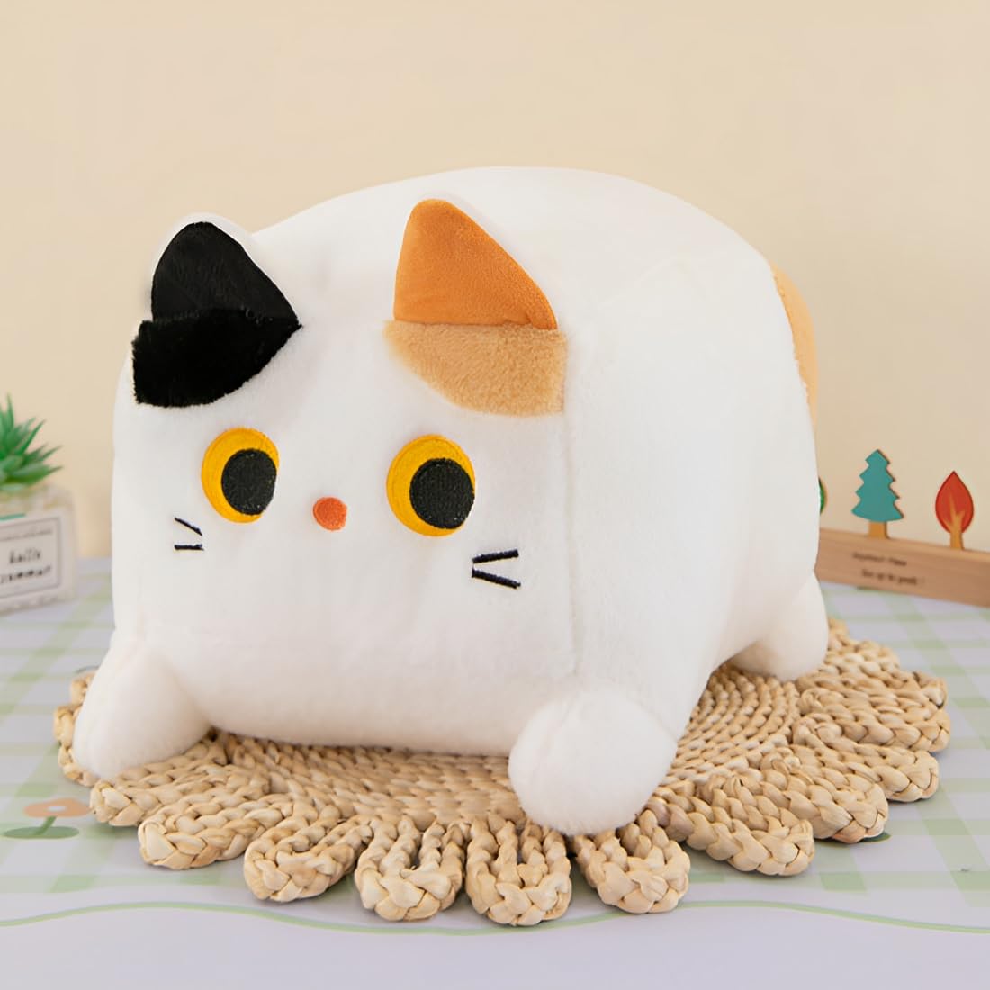 Amazon.co.jp: JPORSHU 12インチ かわいいブロック 猫 ぬいぐるみ