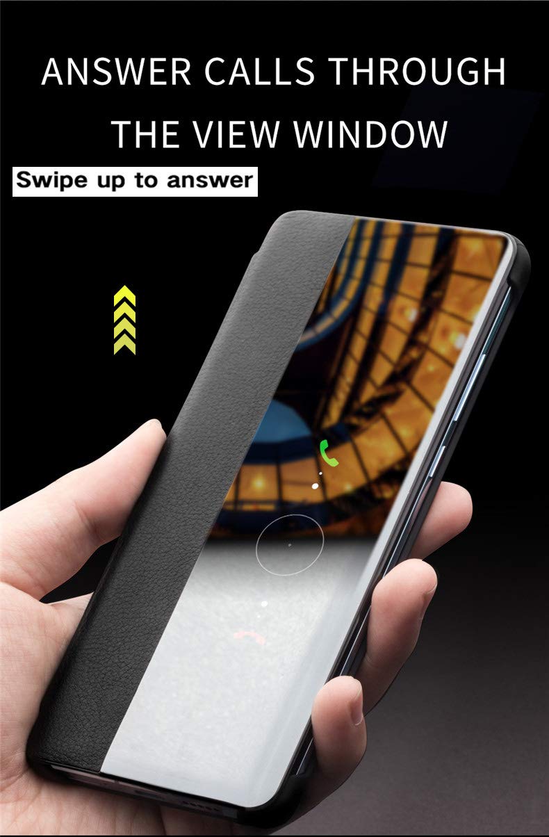 Étui En Cuir Haut De Gamme Pour Huawei P30 Pro / P30 - Smart Cover Avec Fenêtre, Veille/réveil Automatique - Protection élégante