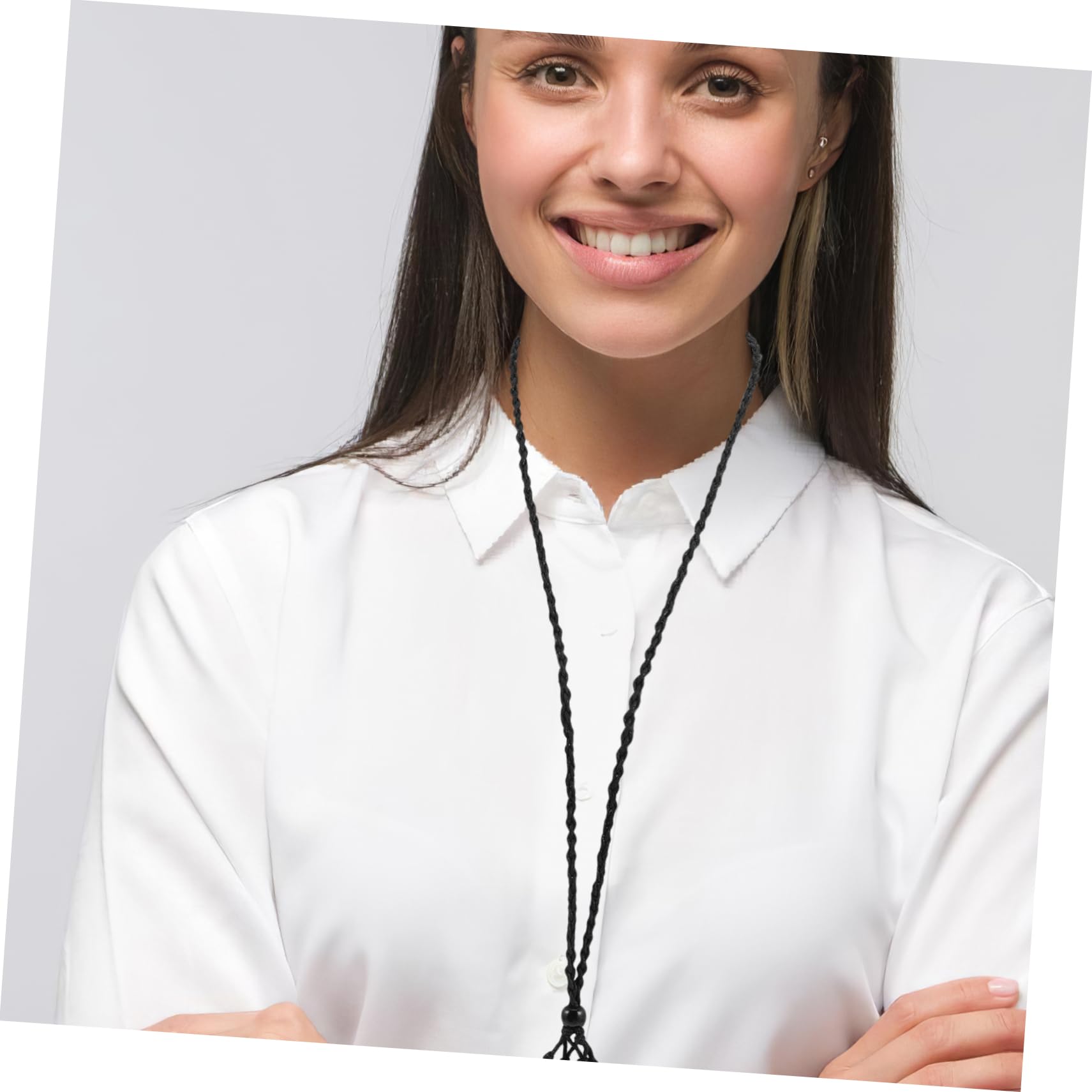 Cordino Regolabile per Collana Portapietre Vuoto 24 Pezzi | Tessuto Nero, Design Intrecciato a Mano, Accessorio Versatile per Creazione Gioielli e Occasioni Formali