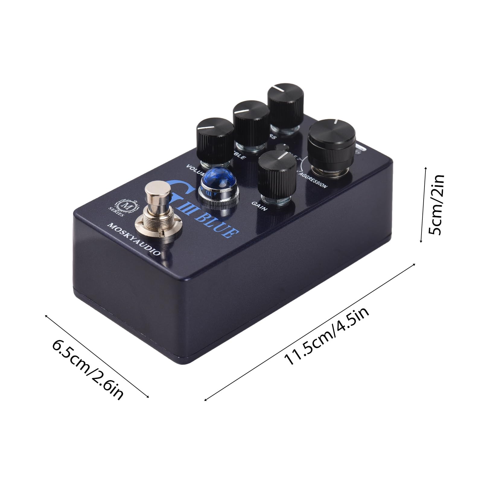 efektów gitarowych G III niebieski fioletowy przedwzmacniacz kanałowy / overdrive/zniekształcenia efektów gitarowych i cztery modele z True Bypass DC 9 V 6,35 mm interfejs
