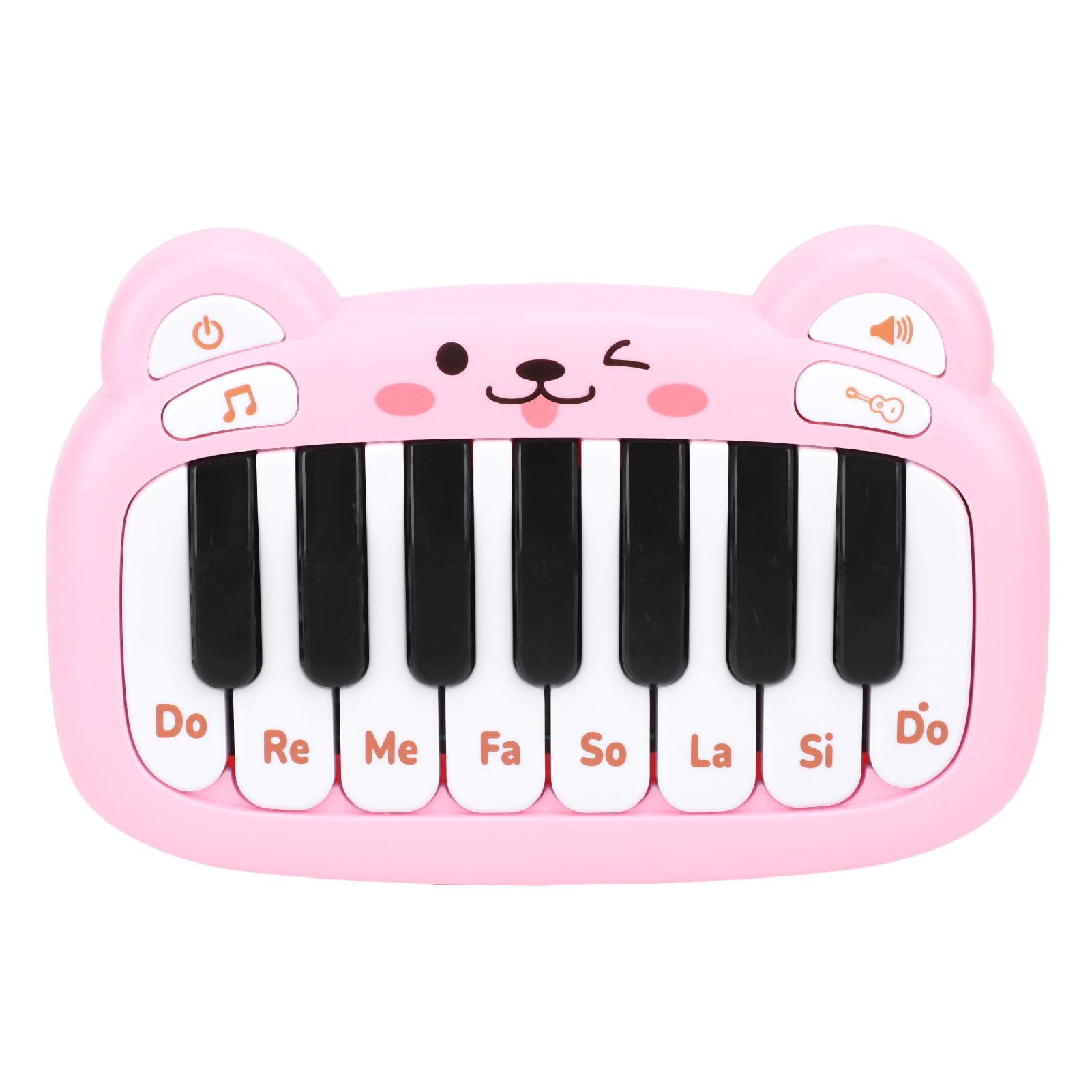 Denash Denash Pocket Sized Baby Piano Toy Compact Battery Powered Toddler Piano Keyboard Musical Toy, Ideal Music Baby (Brown) (Yellow) — view 10