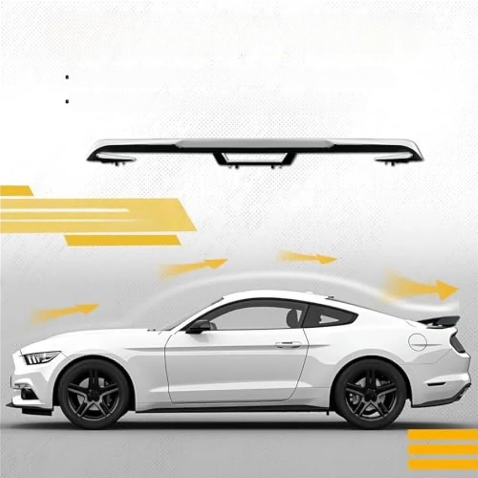 Spoiler bagażnika kompatybilny z Fordem Mustangiem 2015 2023 GT500 GT350 V6 V8 kompatybilny z Shelby GT EcoBoost 2-drzwiowe modele Coupe tylna owiewka połysk Bl