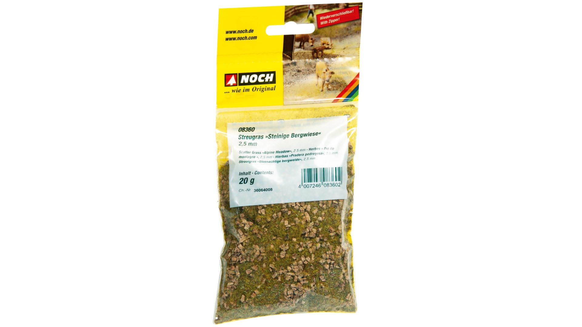 Noch 08360 2.5 mm Scatter Grass Alpine Meadow Landscape Modelling