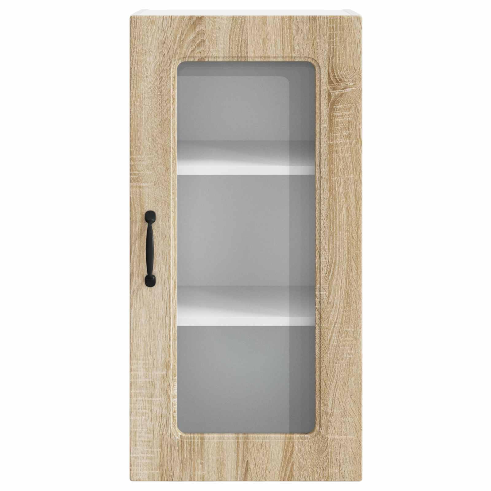 Kalmar Armoire de cuisine suspendue en chêne Sonoma - Meuble de cuisine moderne en bois - Armoire murale avec espace de rangement - 40 x 31 x 80 cm - Meuble de cuisine polyvalent