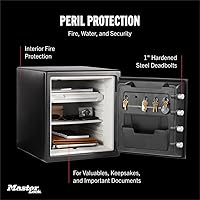 Vista 8 de Master Lock Black Premium Fireproof and Waterproof Safe with Combination Dial, 1.23 cu-ft, STW123DUB