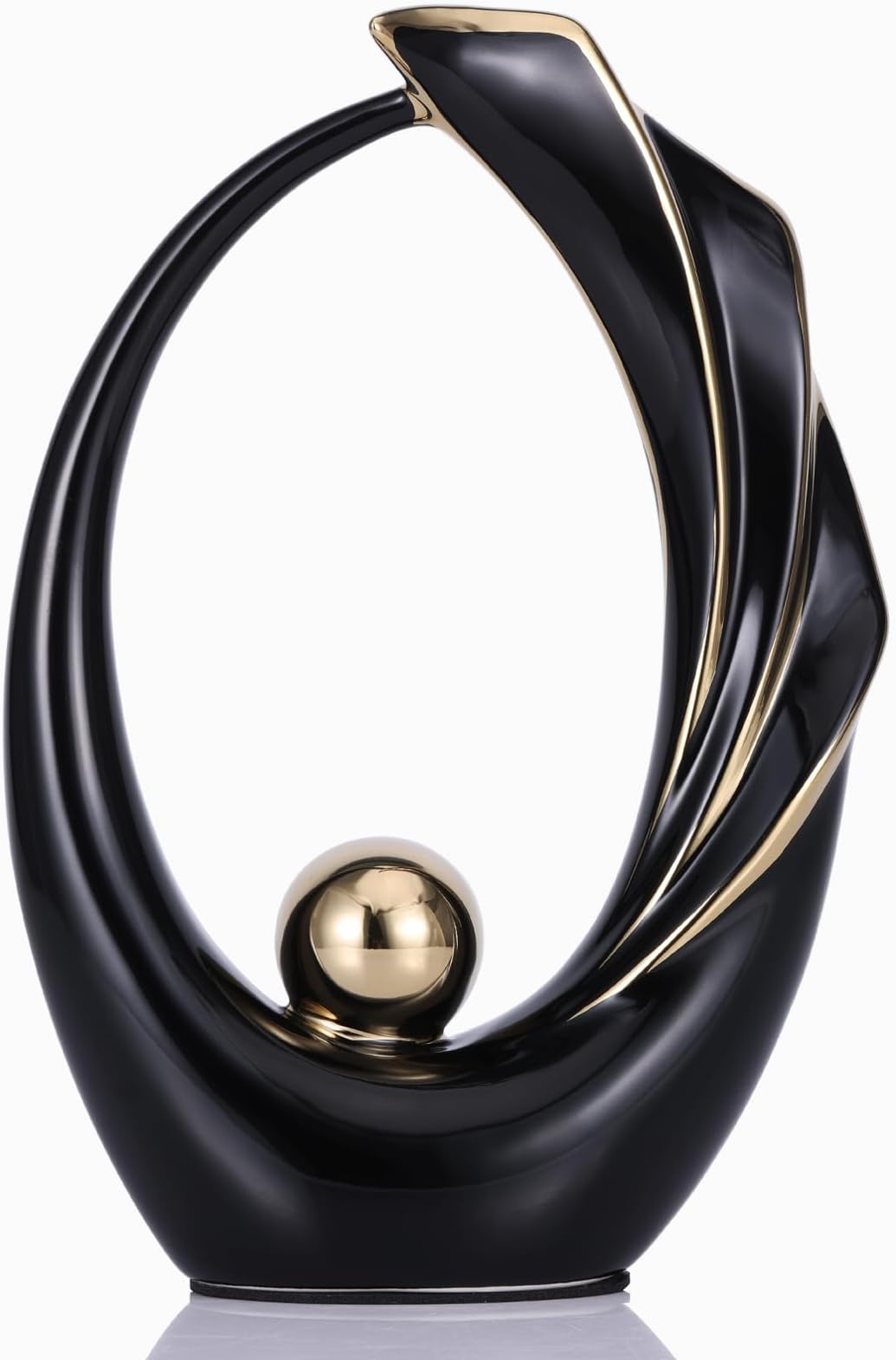 DOVDOV Black and Gold Decorations, Unique Ceramic Decorations, Modern Abstract Art Decorations for Home Decor Statues, Home Office, Living Room TV Cabinets, On Shelves, Room Decor Aesthetics
