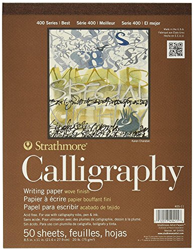 Strathmore STR- 50 Sheet Tape Bound Calligraphy Pad, 8.5 by 11