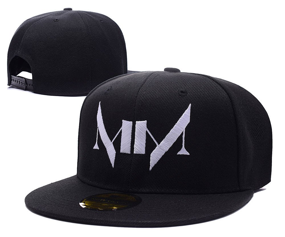 Marilyn Manson Logo Adjustable Snapback Caps Embroidery Hats Black