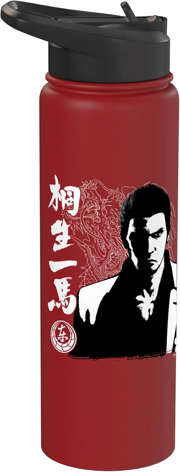 Like a Dragon & Yakuza Kazuma Kiryu Tattoo Stainless Steel Insulated Water Bottle