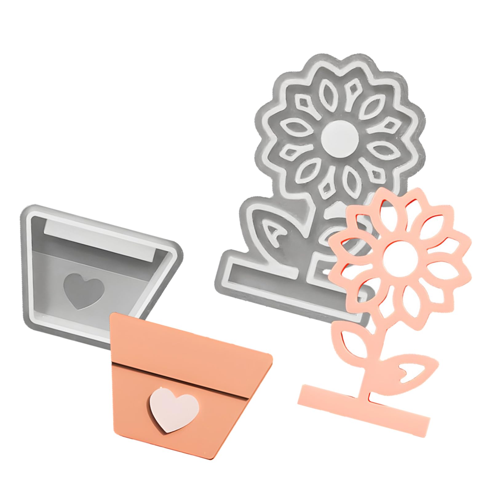 carotoe Recyclable Silicone Cast Set for Creating Blossomy Bowls Waxlights Soaps and Home Garnishes Green Silicone Cast