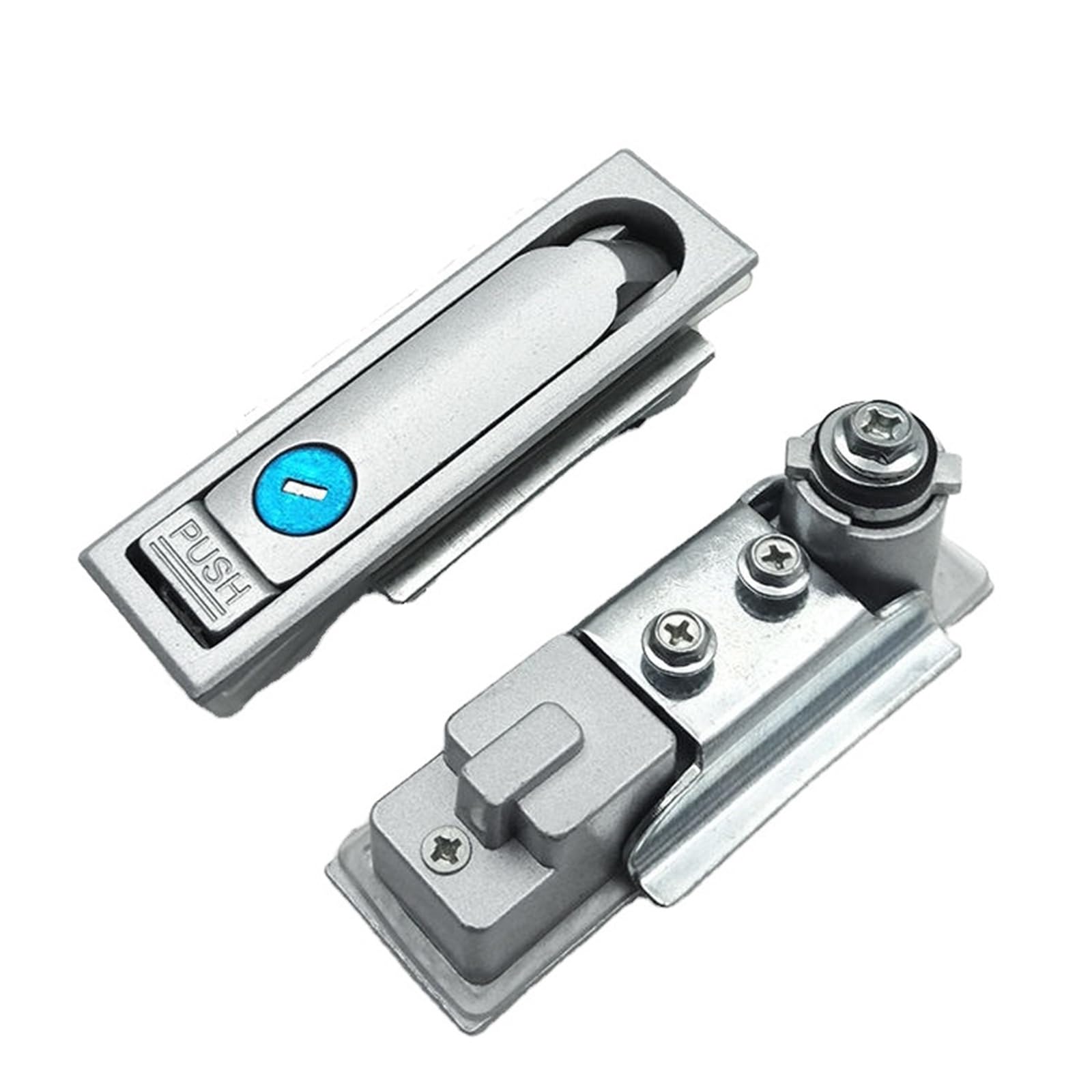 WQGQPXOB MS713 Zinc Alloy Push Button Panel Lock Swing Handle Electric Cinet Plane Door 1Pcs(Matte,110mm)