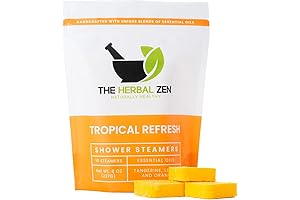 Tropical Refresh Shower Steamers (6-Pack) - Aromatherapy with Citrus Essential Oils, Made in the USA