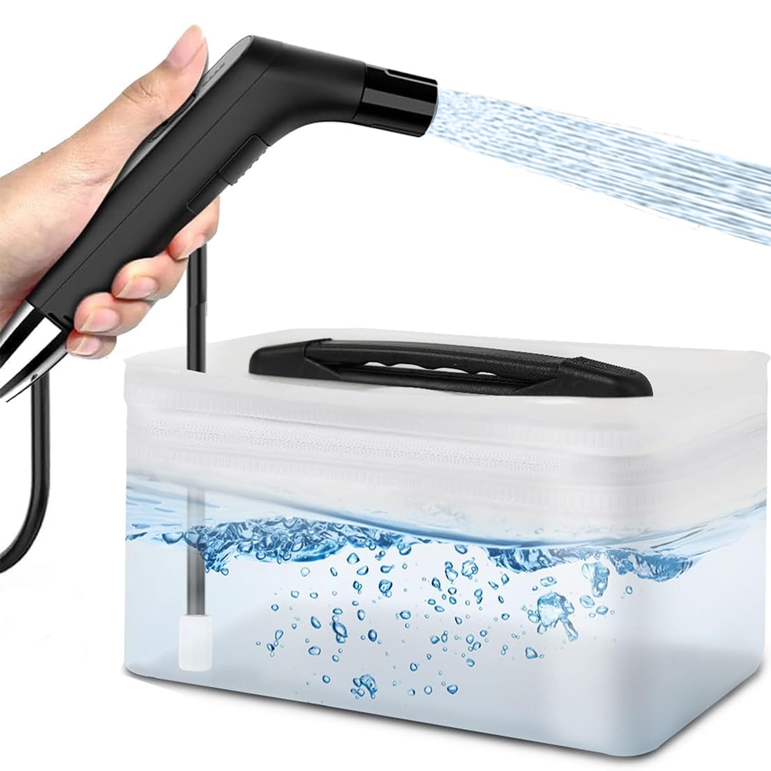 Portable Electric Bidet, Portable B-idet for Travel Rechargeable with 2.3L Water Tank, Mini Handheld High Pressure B-idet Sprayer P-ortable for Bathroom, RV Car Camping