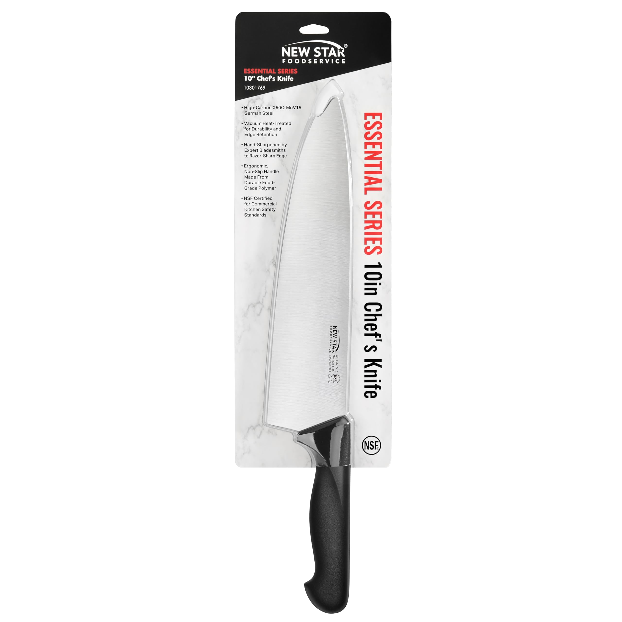 New Star Foodservice Essential 10-Inch Chef's Knife, German Steel