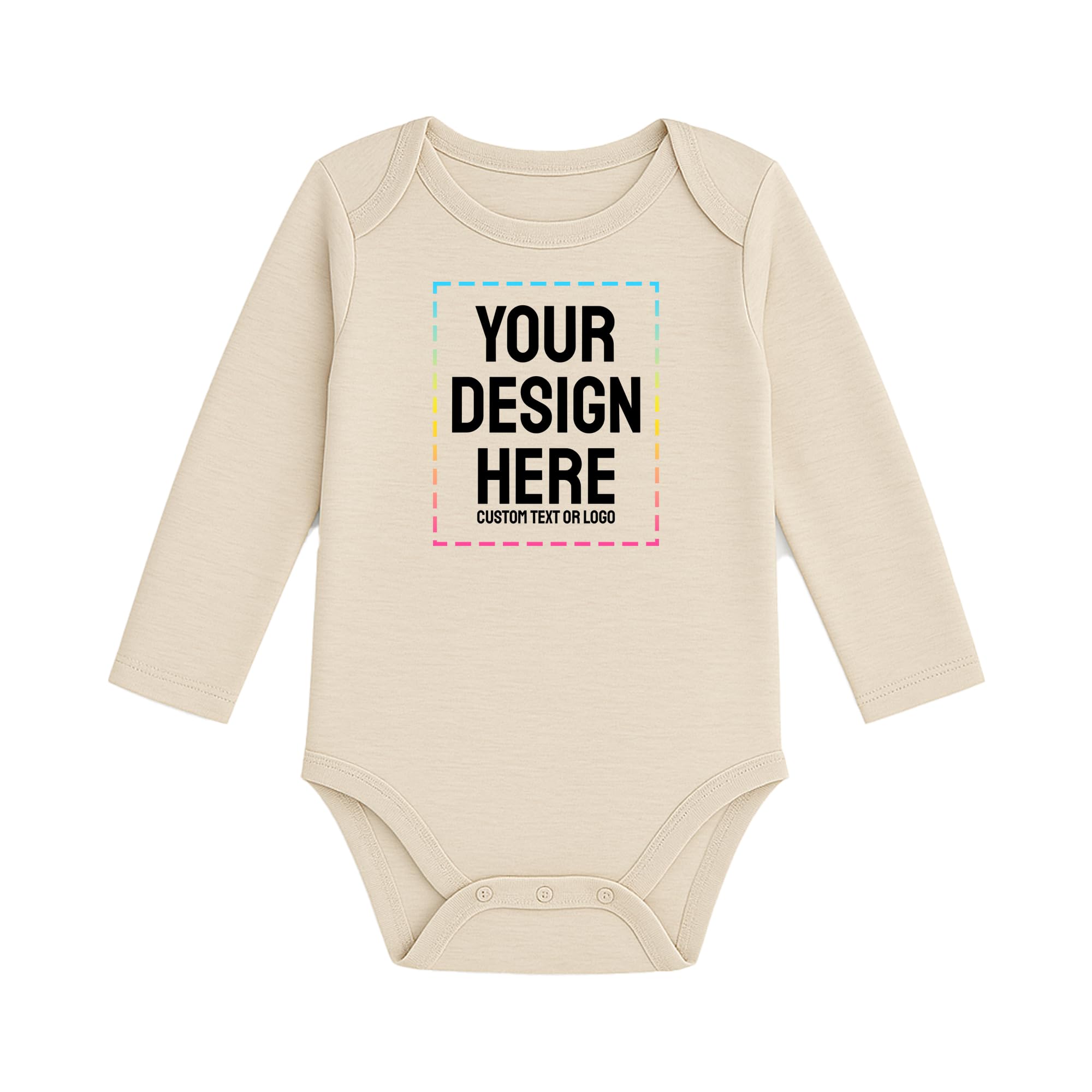 Lightfire Printing Custom Cotton Baby Onesie Personalized Bodysuit for Baby, Pregnancy Announcement, Gender Reveal, Coming Soon, Newborn Gift (Oatmeal, 12M)