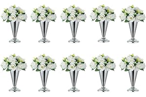 Elegant Metal Trumpet Vases for Stunning Wedding Table Decor