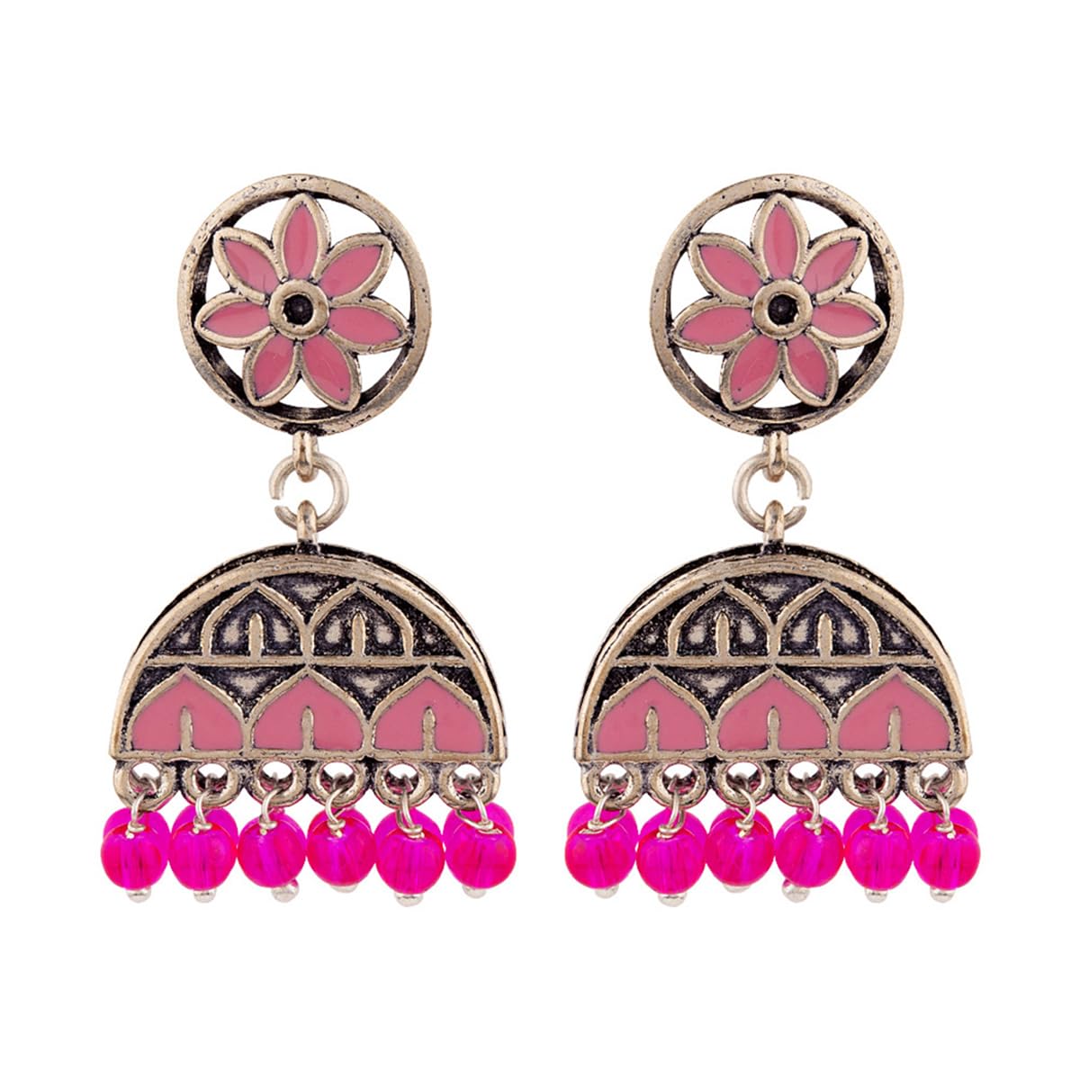 See full amazon price history chart for Voylla Oxidised Silver Plating Brass Rangabati Pink Embellishments Jhumkis Earrings for Women Voylla Oxidised Silver Plating Brass Rangabati Pink Embellishments Jhumkis Earrings for Women (B07K28BQ9X) Amazon Price History, Amazon Price Tracker