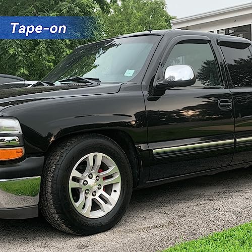 Image of Window Visors Rain Guards for 1999-2006 Chevy Silverado /GMC Sierra 1500 /2500 / 3500 / 2500HD, Window Vent Wind Deflectors Visors Shades for 2007 Silverado /Sierra Classic Model - Extended Cab