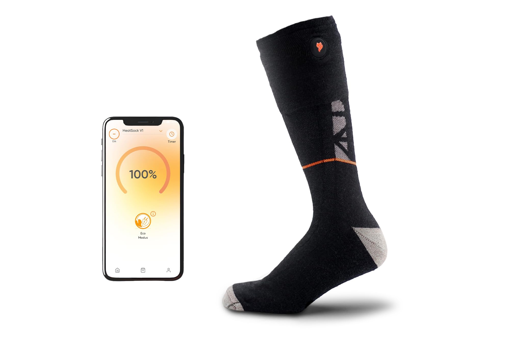 Vulpés HeatSock V1 - Calcetines inteligentes calefactables | lana merino | control de smartphone