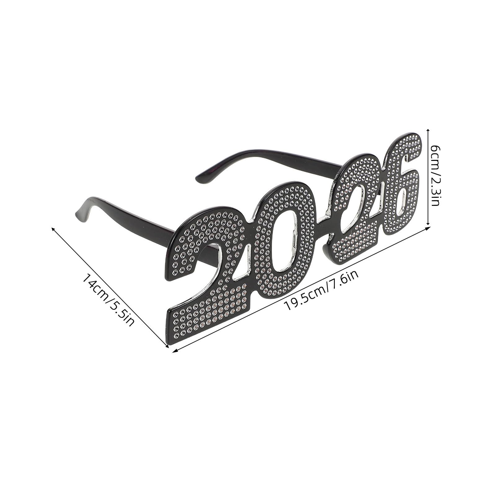 Hemobllo 4 Pcs 2026 Glasses, New Year Eve Funny Glasses, New Years Party Supplies - Image 4