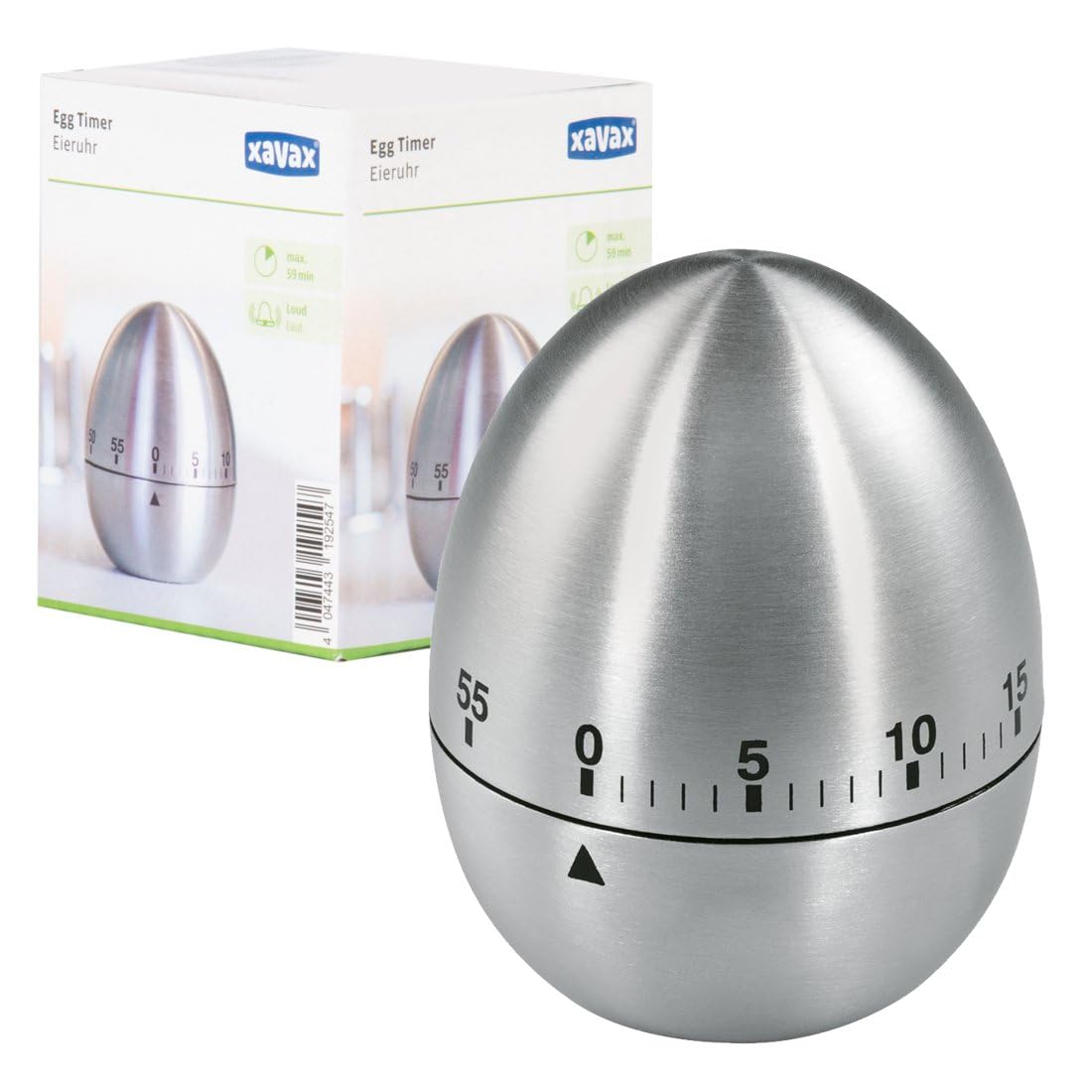 Xavax 95302 Stainless Steel Egg Timer, Silver