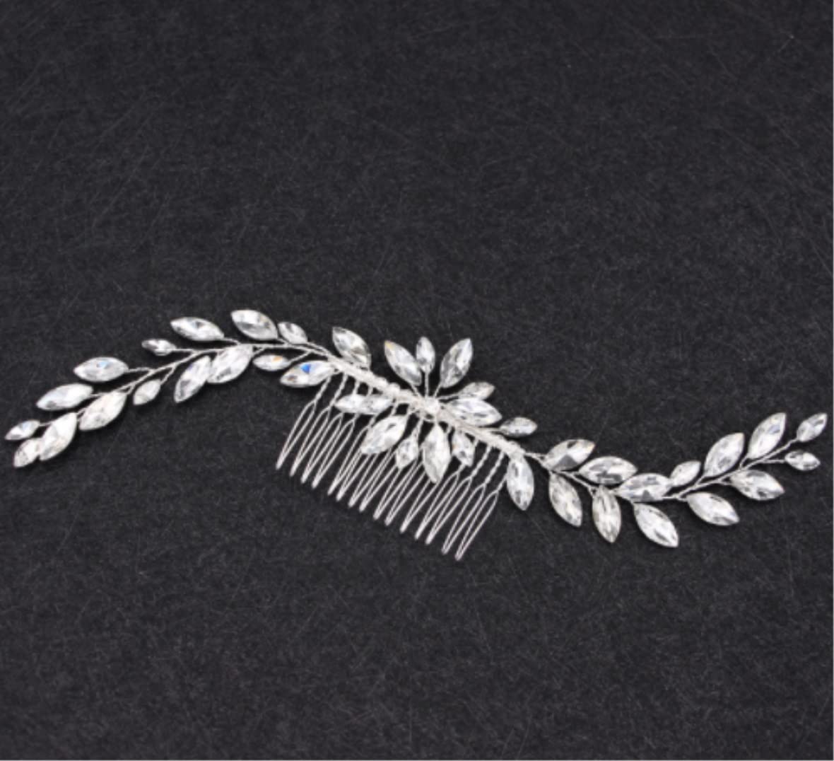 Grzebienie Boczne Grzebień do Włosów Wesele Boczny Grzebień Do Włosów Opaska Ślubna Klip Do Włosów Dla Nowożeńców Grzebień Srebrny Rhinestone Boczny Grzebień Do Włosów Akcesoria Do Włosów