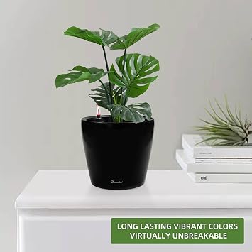 Dexceder 9x8 Self Watering Planter (Black High Gloss)