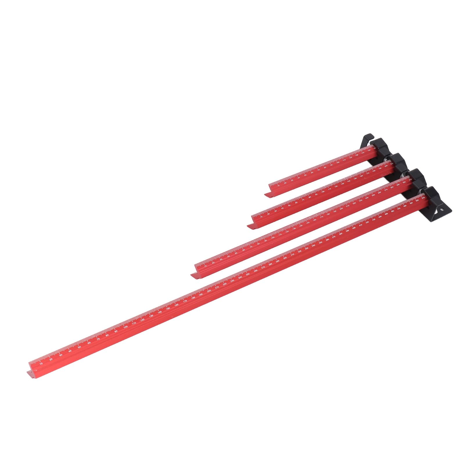 Righello dritto a forma di V Set da 4 pezzi Strumenti di misurazione per la lavorazione del legno su scala laterale per falegnami Hobbisti 4 6 8 10 pollici Accessorio per la