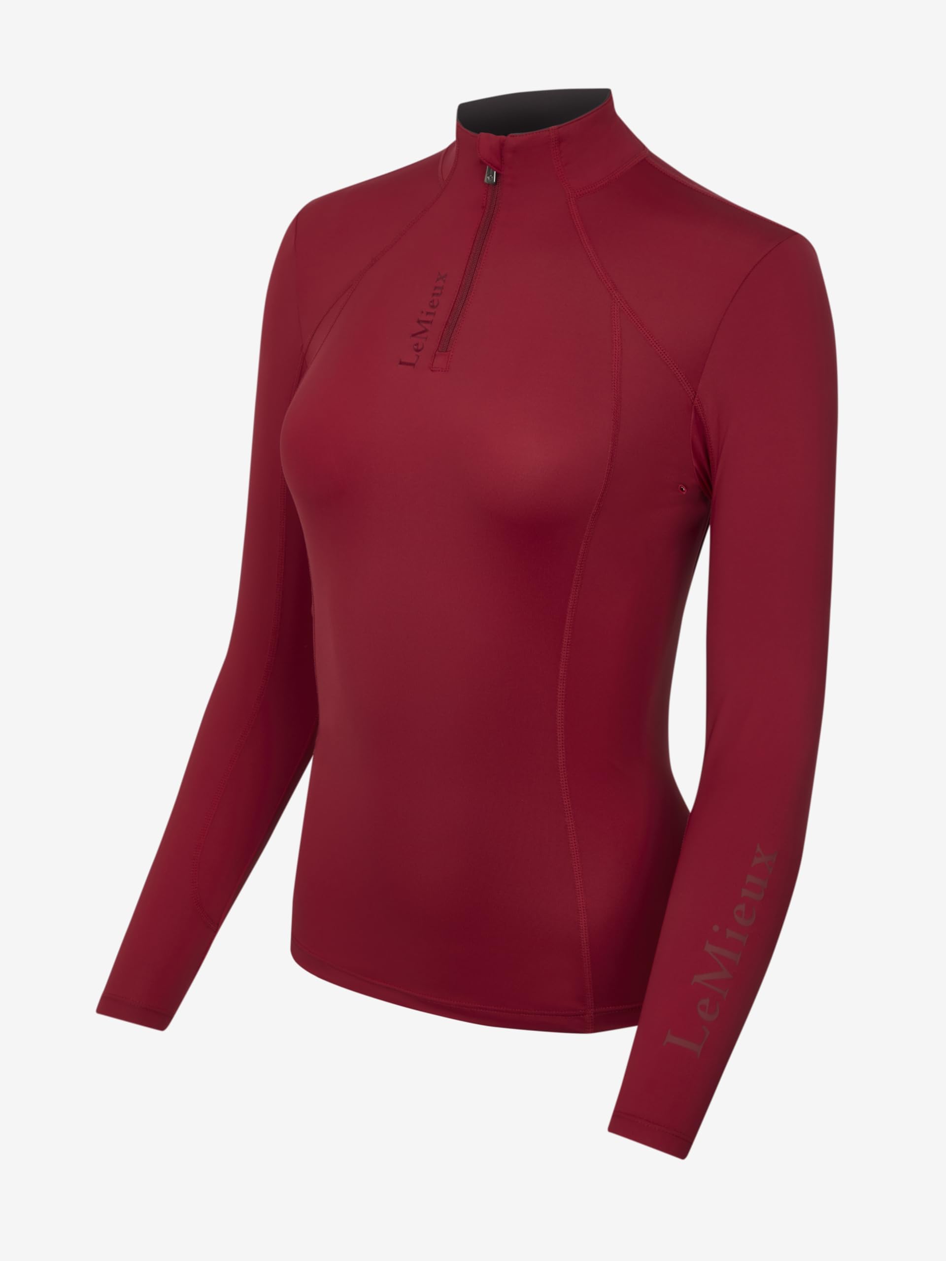 LeMieux Capa base – Tejido que absorbe el sudor – Transpirable Ventilado bajo los brazos – Elástico 360 – Protección UV 50+ – Costuras ultra suaves – Costuras planas