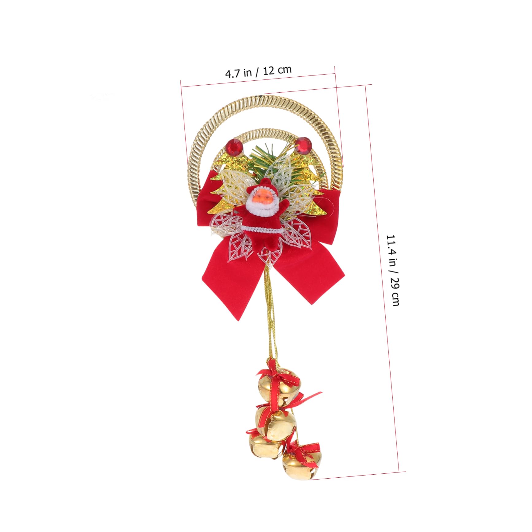 8 Set Campane Di Natale Pendenti Natalizi Ciondolo Natalizio Ciondoli Dell'albero Di Natale Ciondolo Bambola Di Decorazioni Natalizie Da Appendere Plastica 2 Pezzi * 8 Cabilock