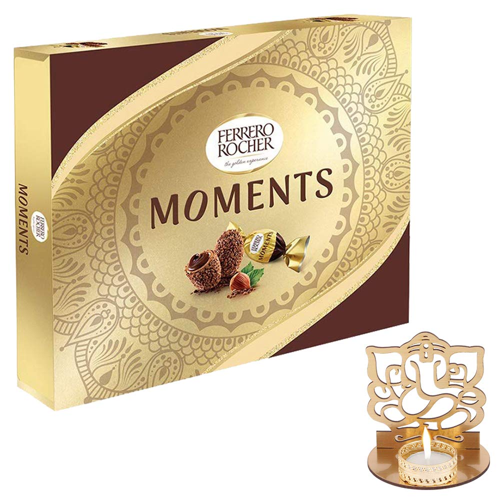 SFU E Com Rocher Moments Chocolate Hamper | Gift for Diwali | Diwali Chocolate Gift with Ganesh Ji Shadow | 1022