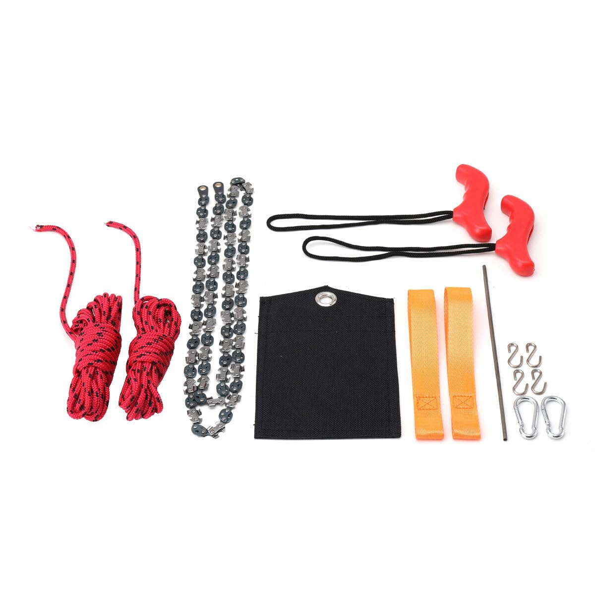 YILIKISS 48-Zoll-Handseilsäge – Klappbare Taschenkettensäge, Beidseitig Gezahnt, 65-Mangan-Stahl, Mit Griffen & Karabinern, Für Camping & Baumschnitt YILIKISS 48-Zoll-Handseilsäge – Klappbare Taschenkettensäge, Beidseitig Gezahnt, 65-Mangan-Stahl, Mit Griffen & Karabinern, Für Camping & Baumschnitt