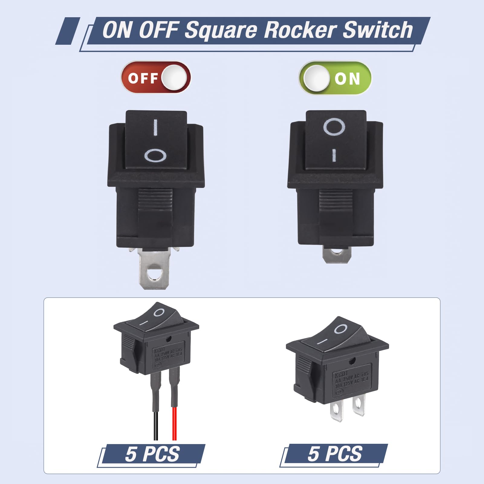 Mini Inverter CableMarkt - Interruttore A Bilanciere Momentaneo DPST A 4 Pin 250 V CA Con Alloggiamento In Materiale Termoplastico Nero 76793903 Interruttore Bipolare Da Pannello - Foto 9