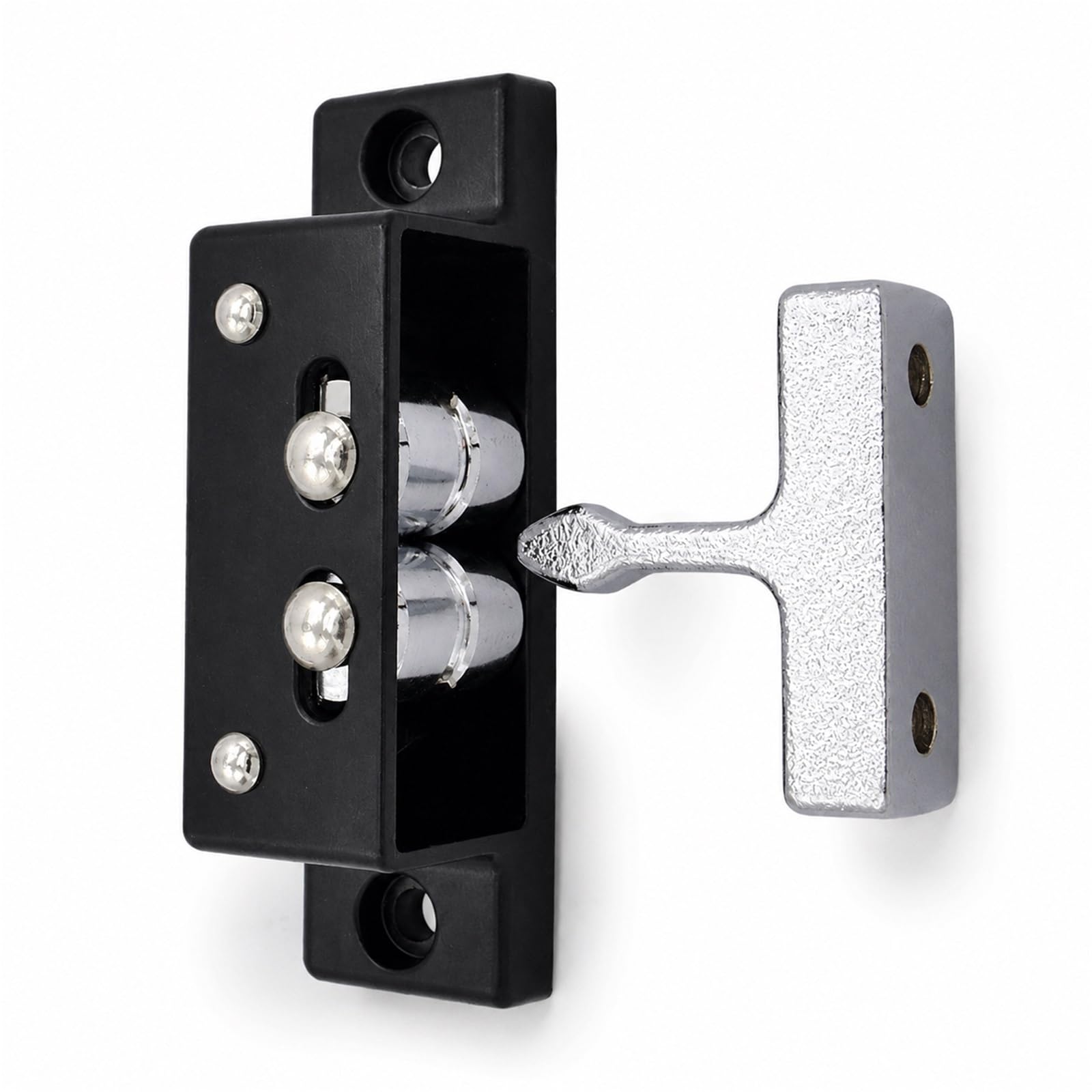 Loquet de porte à double rouleau en alliage de zinc réglable pour meuble