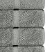 Chakir Turkish Linens | Hotel & Spa Quality 100% Cotton Premium Turkish Towels | Soft & Absorbent (4-Piece Bath Towels, Gray)