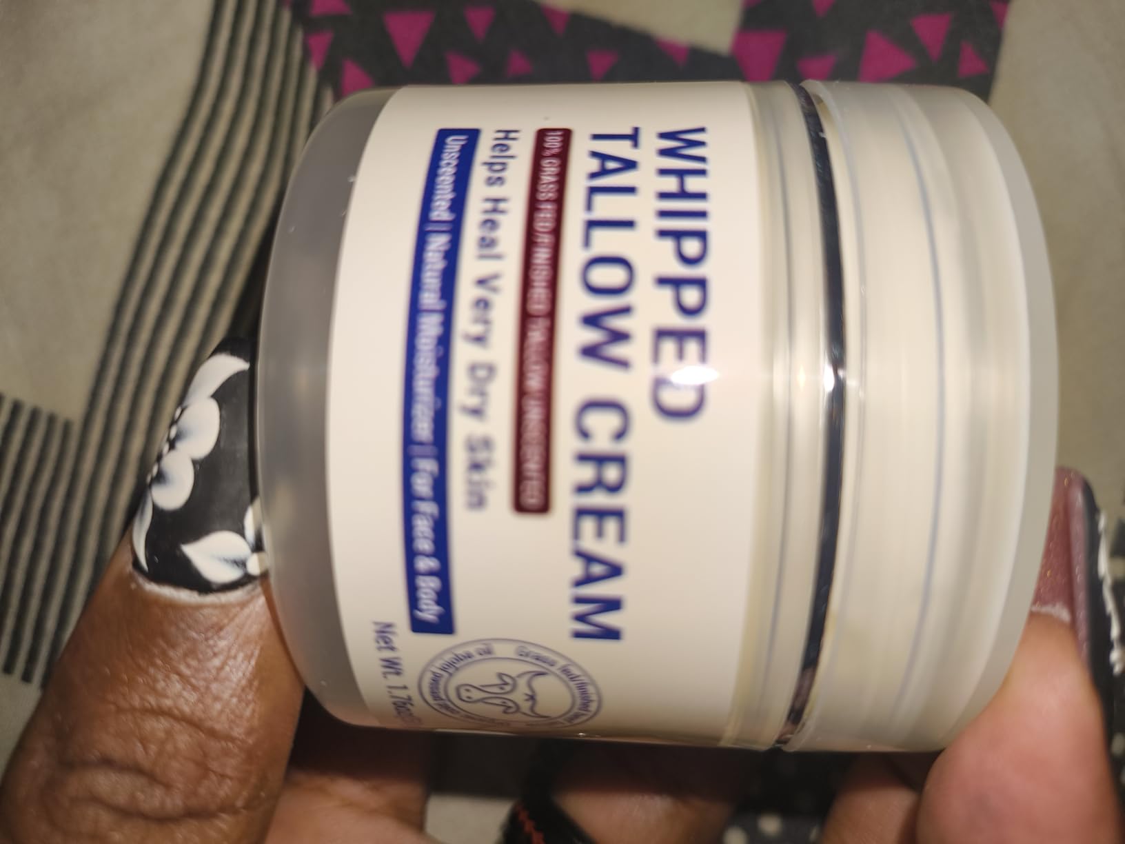 JIIANERY Beef Tallow for Skin, Natural Beef Tallow for Face, 100% Organic Grass Fed Finished Whipped Tallow and Honey Balm, Tallow Cream for Skin Care, Tallow Face Moisturizer Body Lotion