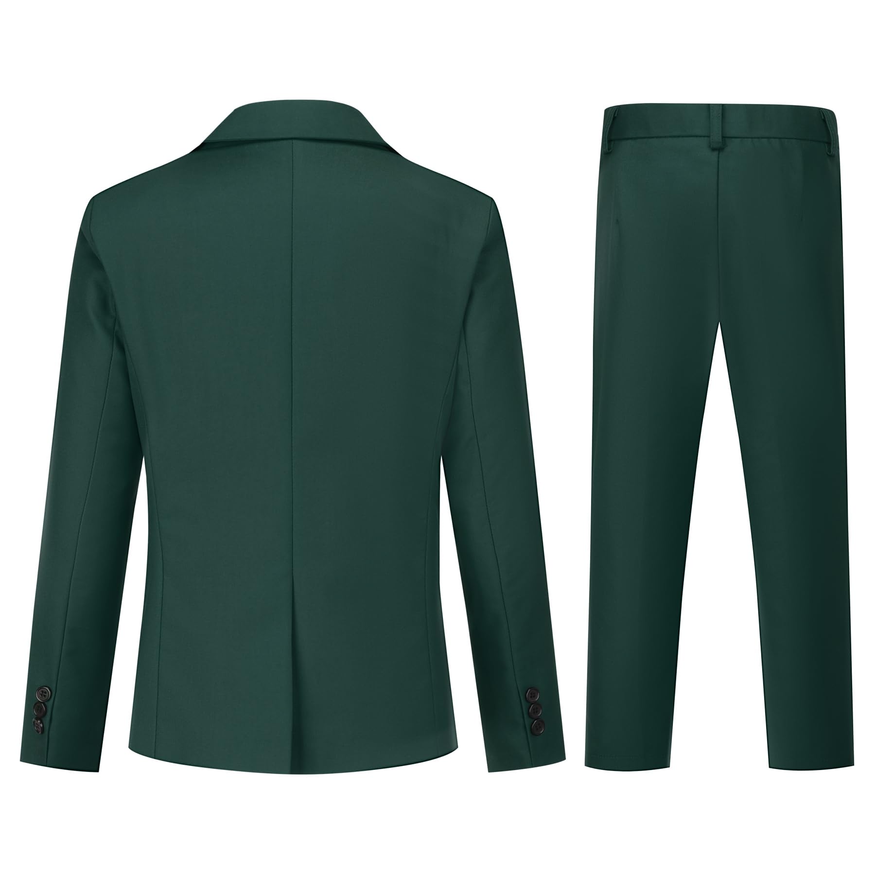Sliktaa Garçon Costumes 3 pièces Classiques Simple Bouton Revers Veste de Sport Gilet Pantalons Longs Mariage fête et Bal de Fin d'année pour garçons