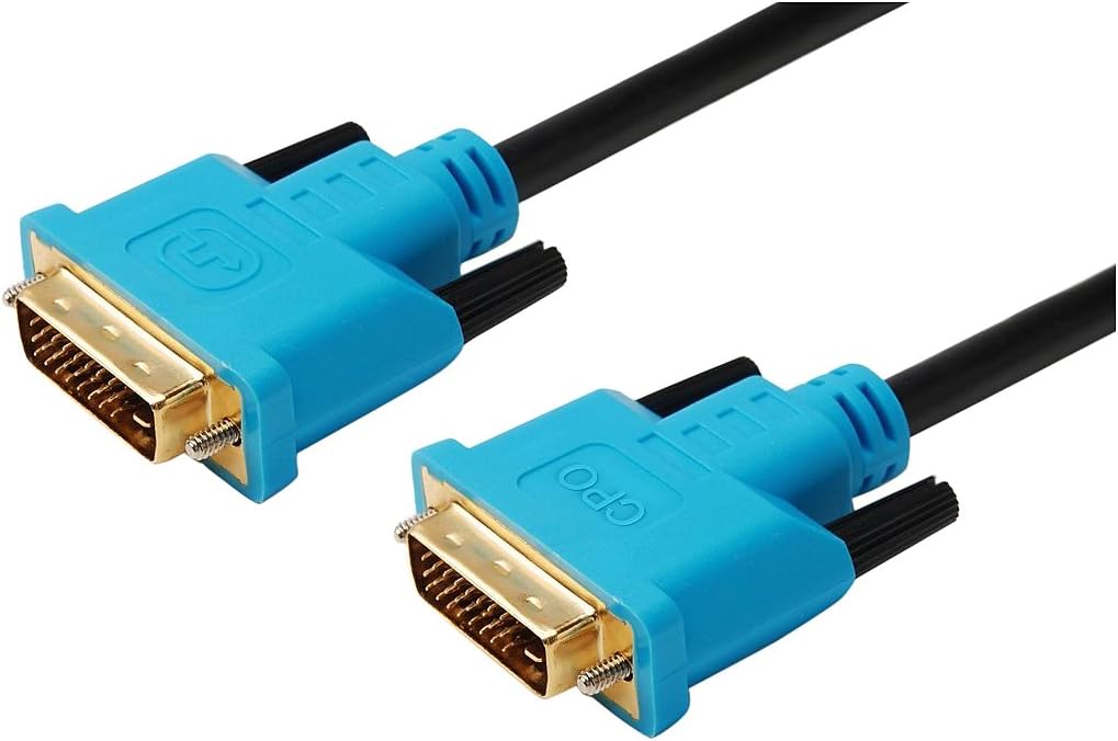 CPO 2M DVI Cable, DVID 24+1 Pin Full Dual Link Monitor Lead noir et bleu Amazon.fr