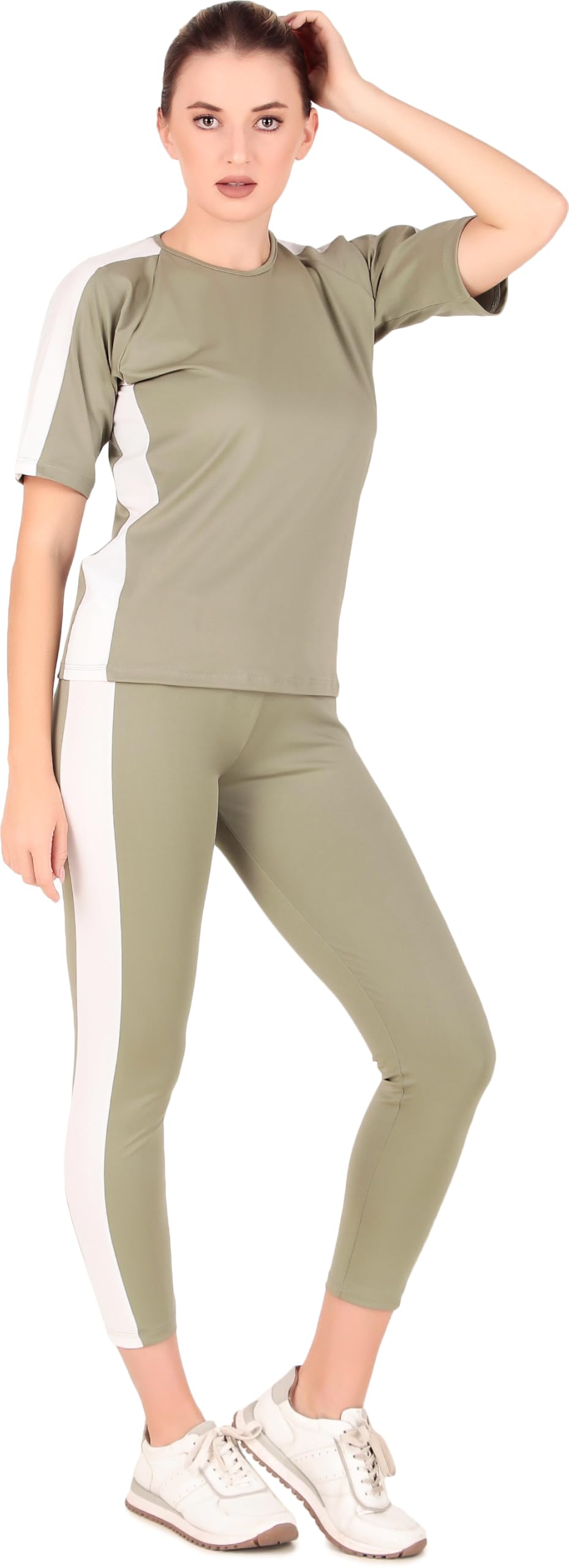 Women's Body Fitted Gym Running Sports Track Suit | Regular Casual Fit | Track Suit for Girls & Women | Fabric - Polyester Blend | Pattern - Solid-image-18